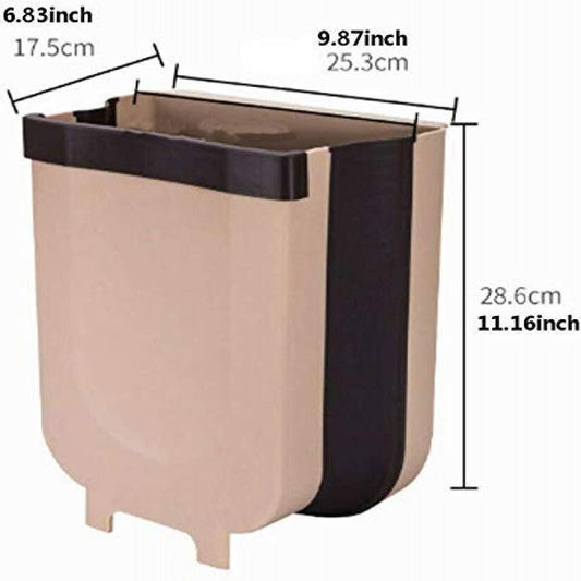 Big size Hanging Trash Can Kitchen Cabinet Door Collapsible Dust Bin, Hanging Trash Holder Dustbin
