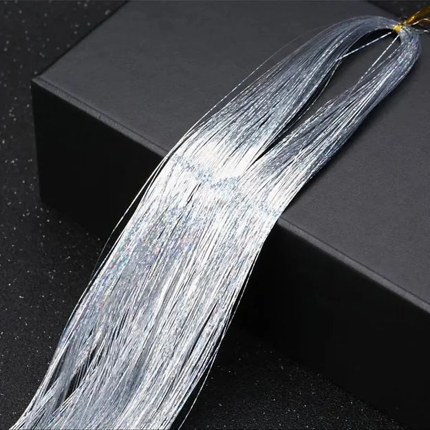 Hair Tinsel Shiny Glitter Hair Extensions ( Rainbow Colors )