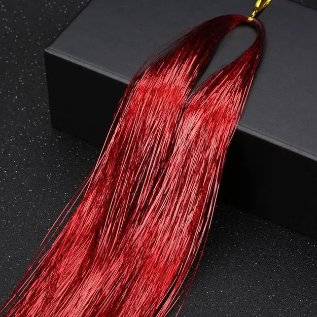 Hair Tinsel Shiny Glitter Hair Extensions ( Rainbow Colors )