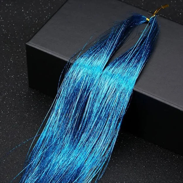 Hair Tinsel Shiny Glitter Hair Extensions ( Rainbow Colors )