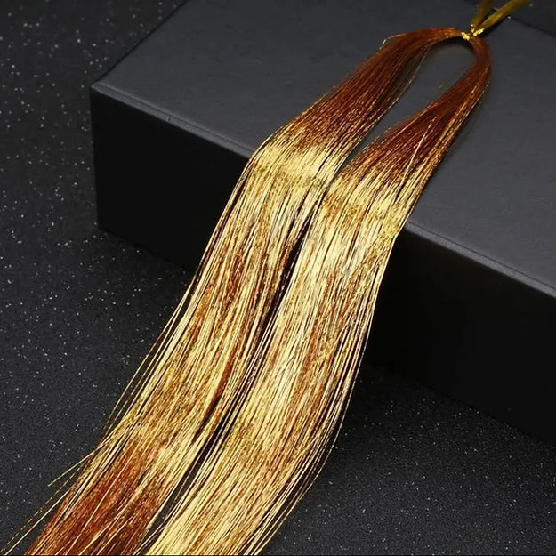 Hair Tinsel Shiny Glitter Hair Extensions ( Rainbow Colors )