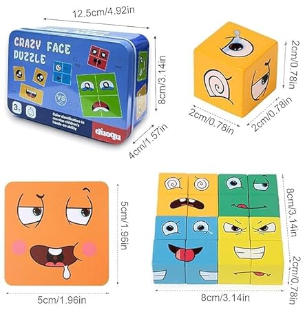 Crazy Face Challenge Game with Flash Cards | Hilarious Face-Making Board Game for Kids & Families | Fun & Interactive Family Challenge Game for Parties