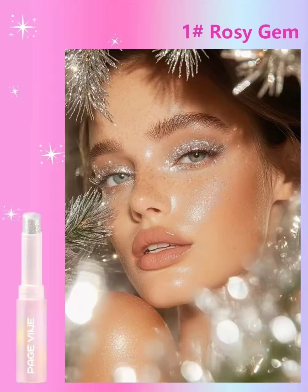 HUDAMOJI- glitter jelly eyeshadow stick -6 Colours