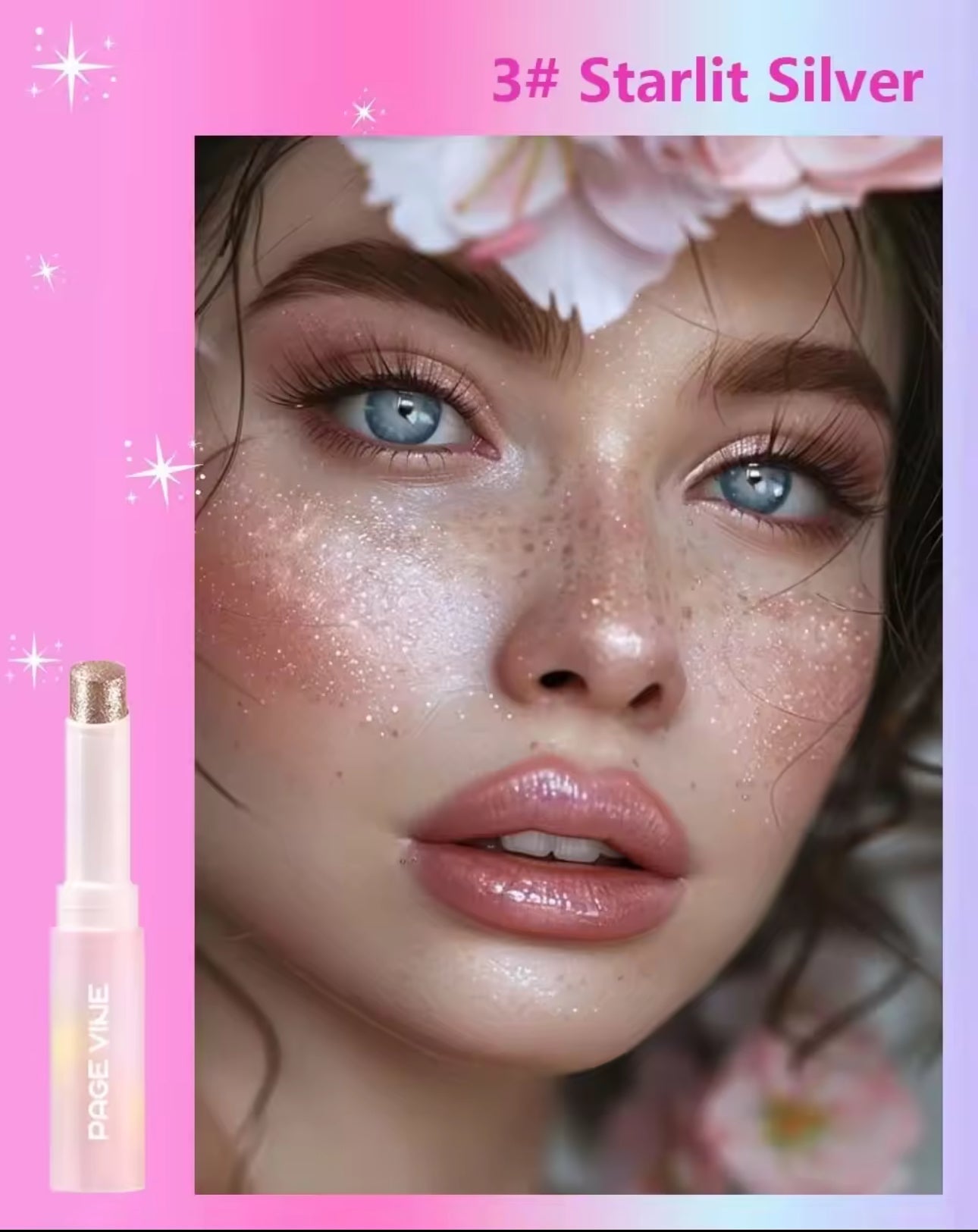 HUDAMOJI- glitter jelly eyeshadow stick -6 Colours