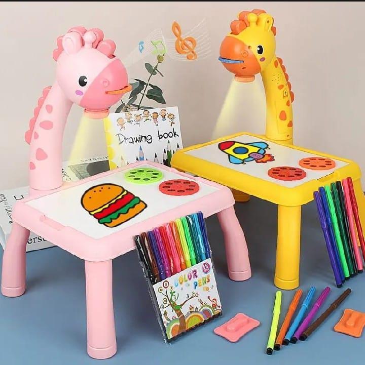 Kids Cute Painting Projector Fun toy With 3 Disks 12 Markers and Art Book For Kids