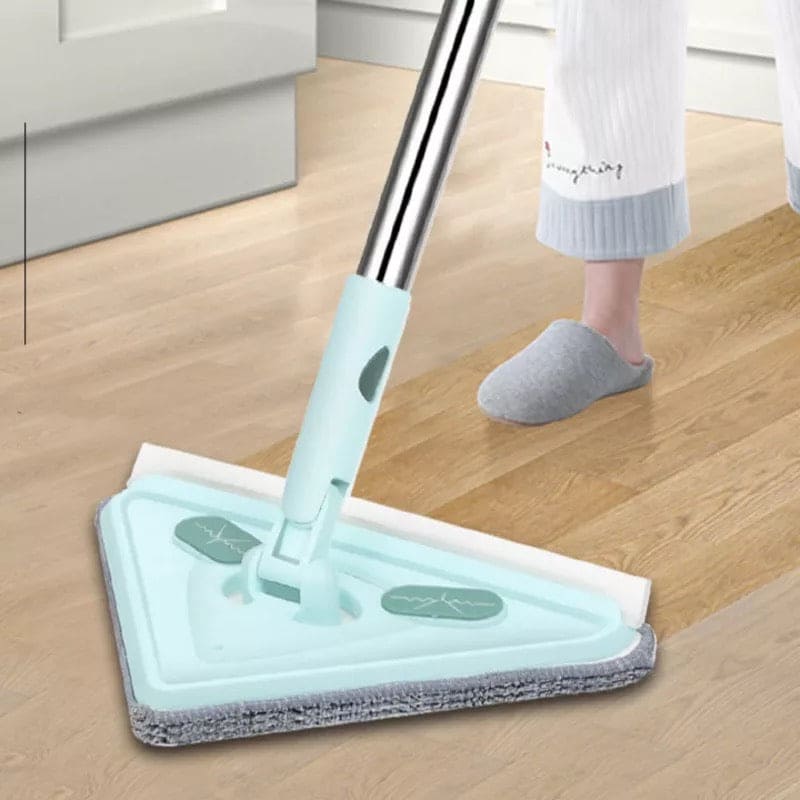Triangle Mop, 360˚ Degree Rotatable Triangular Cleaning Mop, Adjustable Spin Scrubber Tool