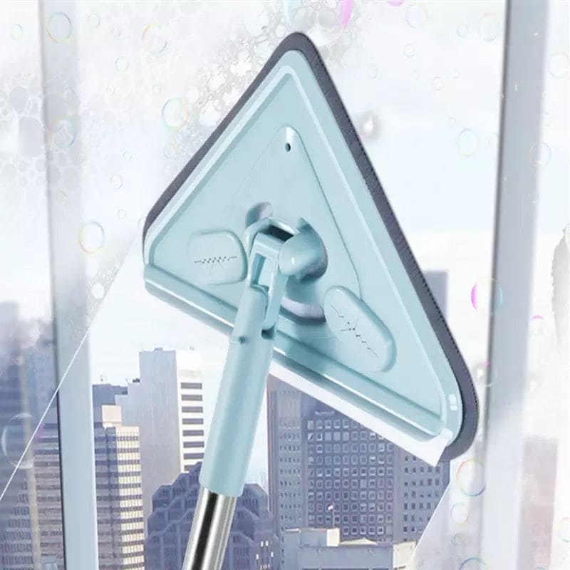 Triangle Mop, 360˚ Degree Rotatable Triangular Cleaning Mop, Adjustable Spin Scrubber Tool