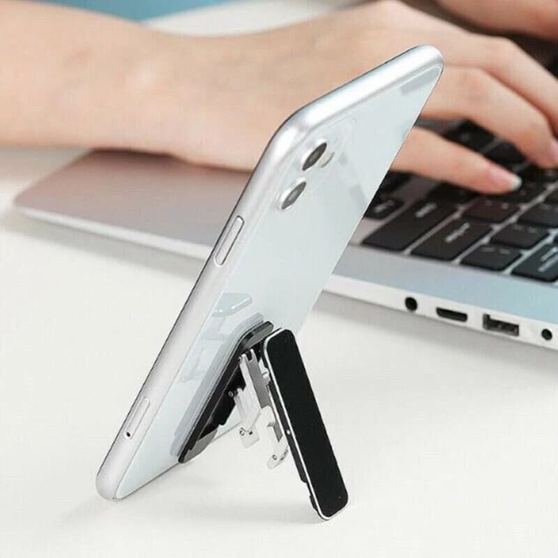 Mini Metal Folding Phone Holder Universal Invisible Foldable